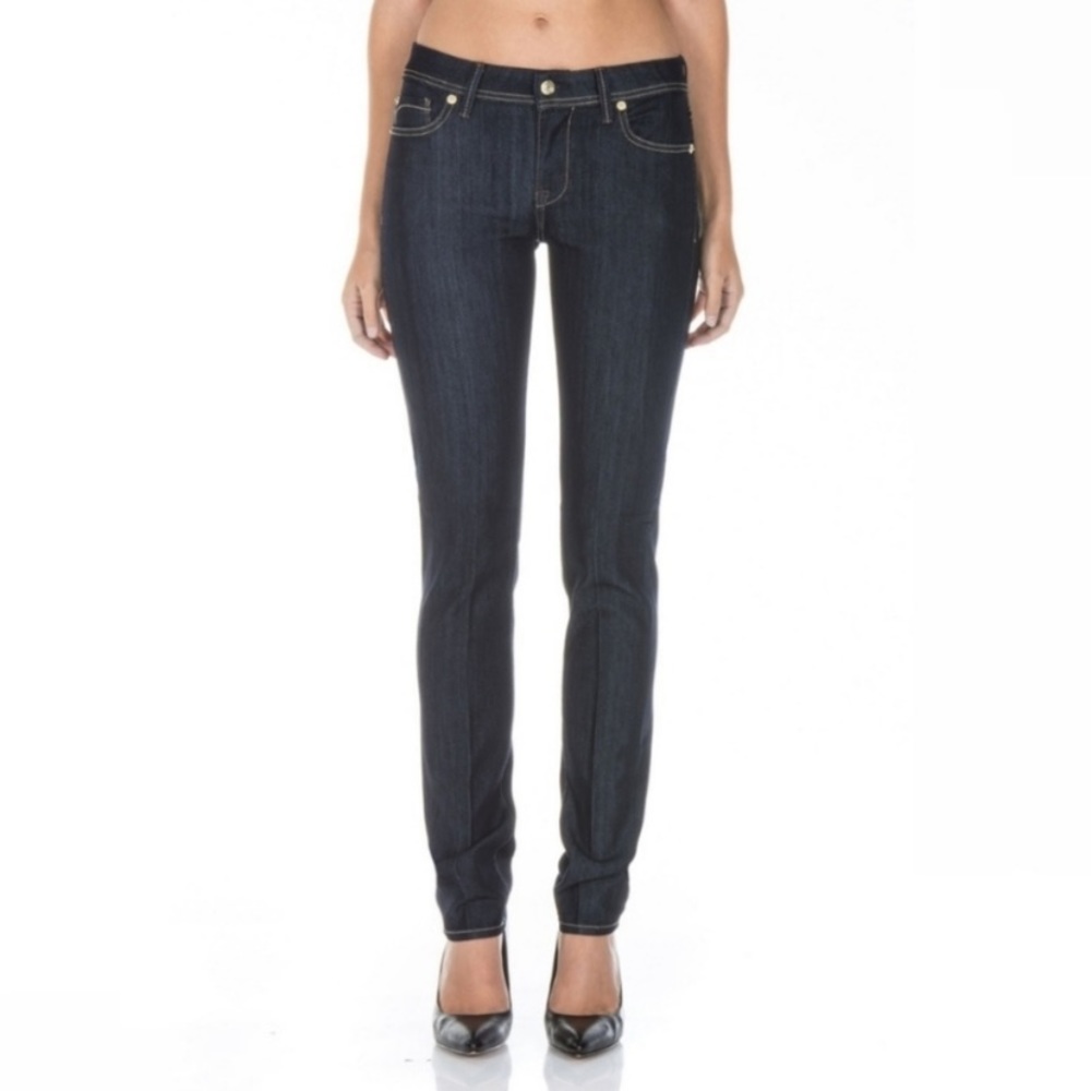 Fidelity Denim Low Rise Straight Leg Jeans Dark Blue Size 24